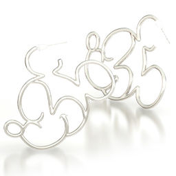 Серьги, набор украшений «Минни Маус», серебряный