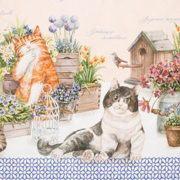 Скатерть Этель Уютные коты 220х147 см, 100% хлопок, саржа 190 г/м2  фото 6