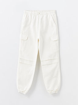 Beli Lastikli K?z ?ocuk Jean Jogger Pantolon