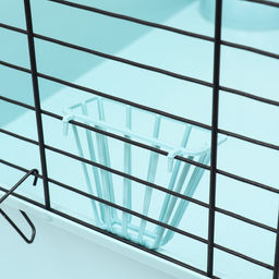 Клетка для кроликов, морских свинок Пижон №4 складная , 80 х 50 х 47 см, бирюзовая  фото 10