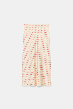 FALDA MIDI SATINADA / Crudo / Rojo - Zara фото 6