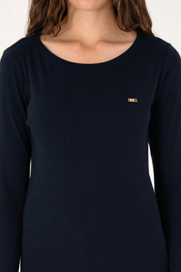 Kad_n Lacivert Basic Sweatshirt Sepette S_rpriz _ndirim - U.s. polo assn фото 6