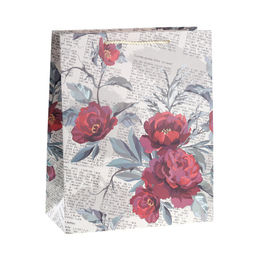 Цена за 12 шт. Пакет подарочный 31x42x12см Цветы / 5117XL /уп 12/300/ - ГалеонТрейд фото 4