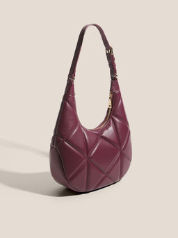 Женская сумка на плечо LOVE MOSCHINO EMBOSSED Q Артикул 4561033, фиолетово-бордовый  фото 3