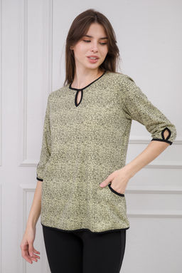 Кофта женская из интерлока Анфиса лимонная рябь - Амадэль фото 11