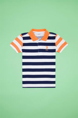 U. S. Polo Assn Темно-синяя футболка с воротником-поло для мальчика - U.s. polo assn фото 5