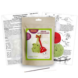 Набор для вязания Miadolla AMG-MN-0150 Лягушонок и мухомор  фото 3