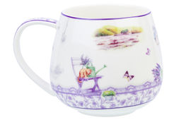 Кружка 450 мл 13*10*8,5 см Лаванда бочонок, NEW BONE CHINA - Elan gallery фото 11