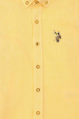 U. S. Polo Assn Желтая базовая рубашка с длинным рукавом для мальчика - U.s. polo assn фото 8