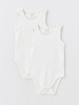 Bisiklet Yaka Basic Erkek Bebek ??t??tl? Bodysuit 2li