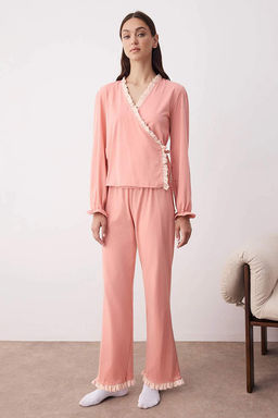 Gul Kurusu Duz F?rf?rl? 30/1 Openend Orme Pijama Tak?m? THMAW26PT00002