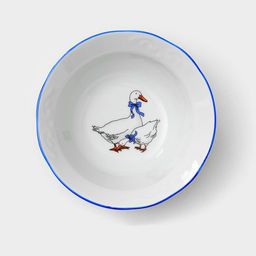 Сервиз столовый Добрушский завод «Гуси», 48 предметов, фарфор, белый