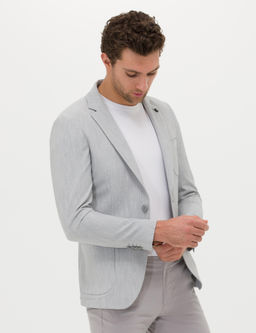 A__k Gri Ekstra Slim Fit Ceket