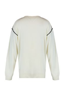 TRENDYOL MAN Siyah Oversize Bisiklet Yaka Biye Detayl? Triko Kazak TMNAW22KZ0142 - Trendyolmilla фото 6