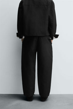 RELAXED FIT PLEATED TROUSERS - Zara фото 3