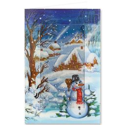 Набор для вышивания PANNA OT-1657 Открытка. Зимний вечер 7.5 х 13.5 см