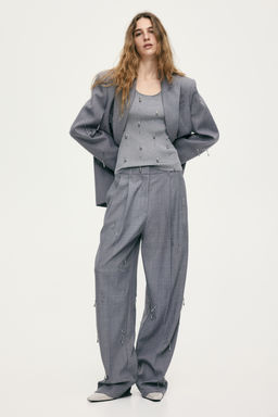 Top sin mangas embellecido con cuentas - H&m фото 5
