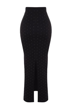 TRENDYOLMILLA Siyah Yap?st?rma Tas Midi Orme Etek TWOAW24ET00243  фото 8