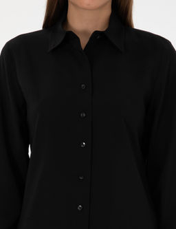 Siyah Regular Fit Uzun Kollu G_mlek
