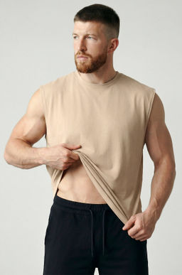 Мужская футболка оверсайз без рукавов Happyfox - Happy fox фото 17