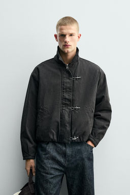 CROPPED FIT JACKET WITH METAL TOGGLES - Zara фото 2