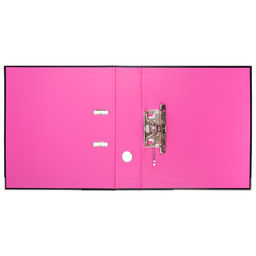 Expert Complete BLACK&COLOR Регистратор PVC, 2-х стороннее покрытие, мет.уг. 75 мм 10 шт. Trend A4 арочный механ. лён черный/розовый ЕС100262113