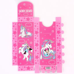 Цена за 5 шт. Пенал-футляр пластиковый, 75×195×25 мм, сборный, «Минни Маус и единорог»