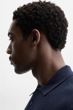 SILK/COTTON KNIT POLO SHIRT - Zara фото 15