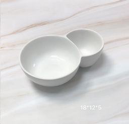 Блюдо менажница 2 секции 18х12х5 см / SWR-80 /уп 21/