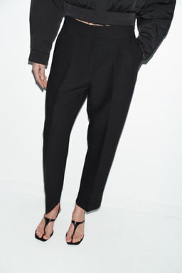 PLEATED TROUSERS WITH TURN-UP HEM - Zara фото 2