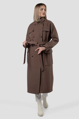 01-11939 Пальто женское демисезонное (пояс) - El podio фото 9