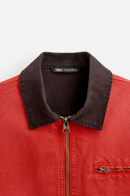 JACKET WITH CONTRAST COLLAR - Zara фото 8