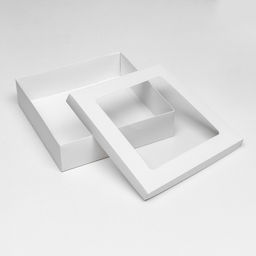 Цена за 5 шт. Коробка складная, крышка-дно, с окном, белая, 30 х 30 х 8 см - UPAK LAND фото 4