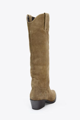 SPLIT SUEDE KNEE-HIGH BOOTS - Zara фото 8