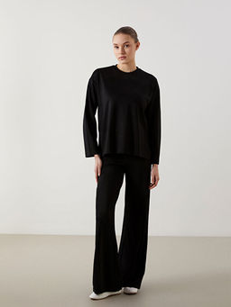 Bisiklet Yaka Oversize Kad?n Sweatshirt Tunik