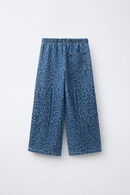 JEANS WIDE LEG ANIMAL PRINT / Azul - Zara фото 2