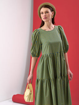 Платье с рукавами-буфами OD-789-4