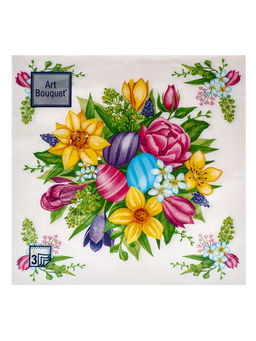 Цена за 2 шт. Салфетки пасхальные бумажные «Букет на праздник», 3 слоя, 33×33 см, 20 шт