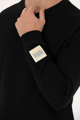 Erkek Siyah Sweatshirt