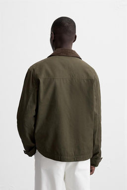 CONTRAST COLLAR JACKET WITH POCKETS - Zara фото 3