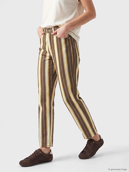 Slim Fit ?izgili Kad?n Jean Pantolon - Waikiki фото 2