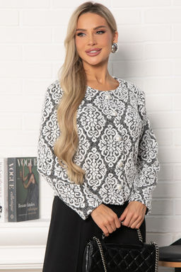 Жакет Парижское вдохновение (черно-белый) Б14928-10М