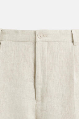 100% LINEN PLEATED TROUSERS - Zara фото 20