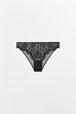 BRAGUITA ENCAJE / Negro - Zara фото 6