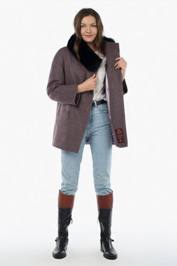 Мех натуральный (песец) Пальто утепленное Термофинн 100 г - El podio фото 2