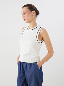 Bisiklet Yaka Kad?n Triko Atlet