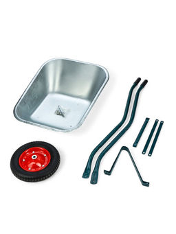 Тачка садовая, 1 пневмоколесо: груз/п 130 кг, объем 65 л, кузов 0.6 мм