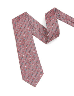 Темно-красный шелковый галстук