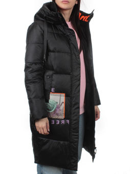 9116 BLACK Пальто зимнее женское (холлофайбер 200 гр.) - Fashion фото 6