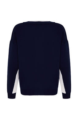 TRENDYOLMILLA Siyah Renk Bloklu Genis Kal?p Triko H?rka TWOAW25HI00256  фото 7